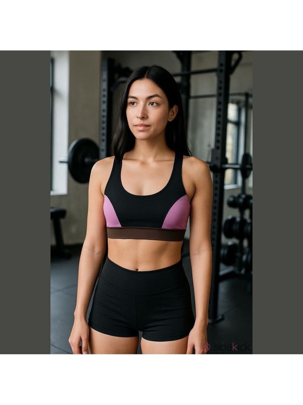 Hurley pull over workout bra pink brown black NWT Woman’s Medium